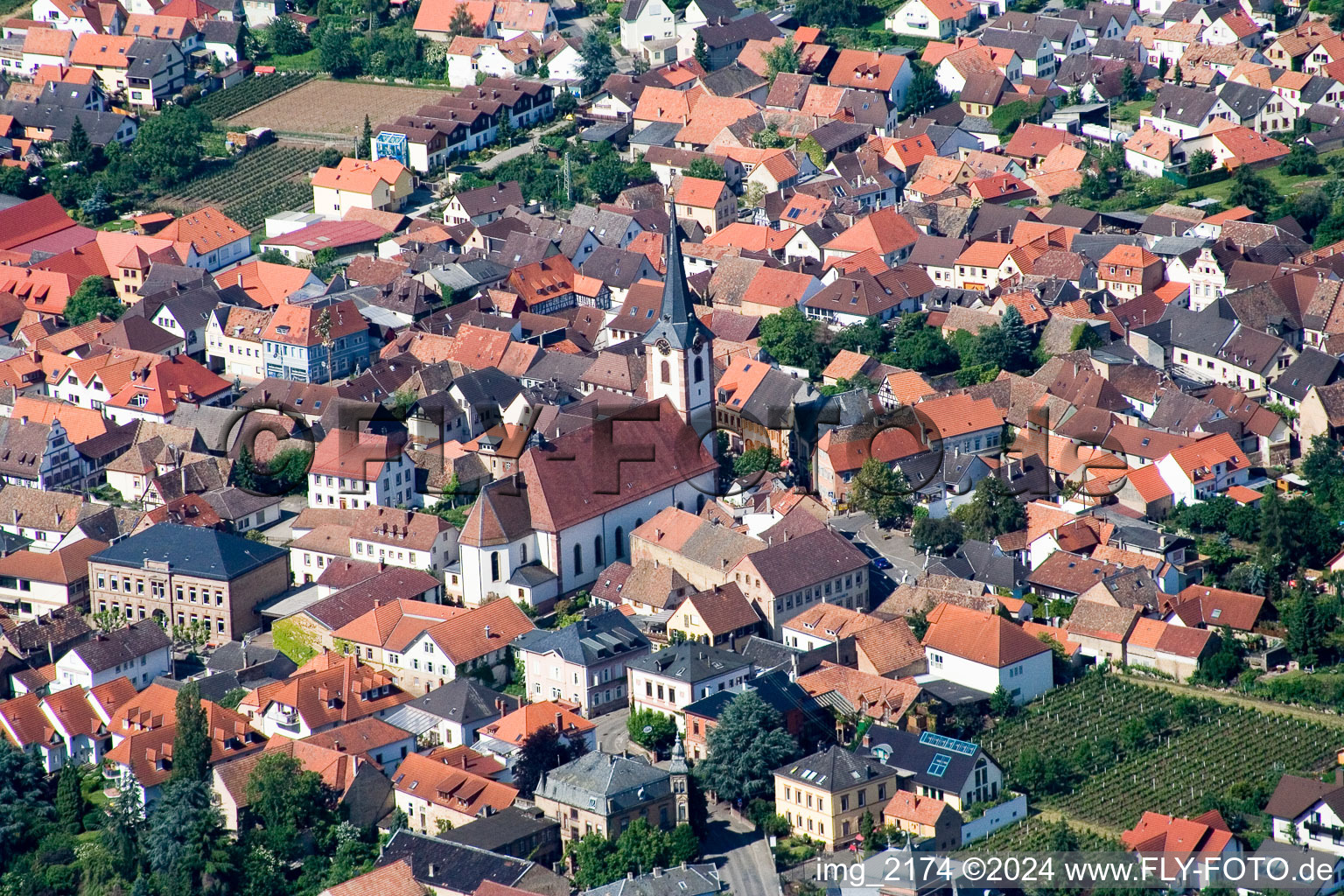 Church of St. Cosmas and Damian in Maikammer in the state Rhineland-Palatinate, Germany