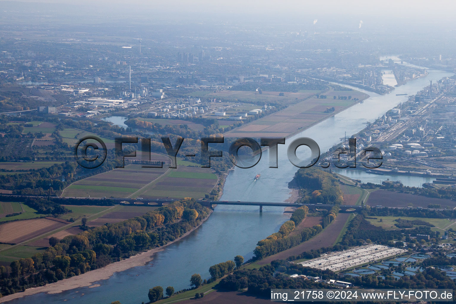 Friesenheim Island in the district Sandhofen in Mannheim in the state Baden-Wuerttemberg, Germany