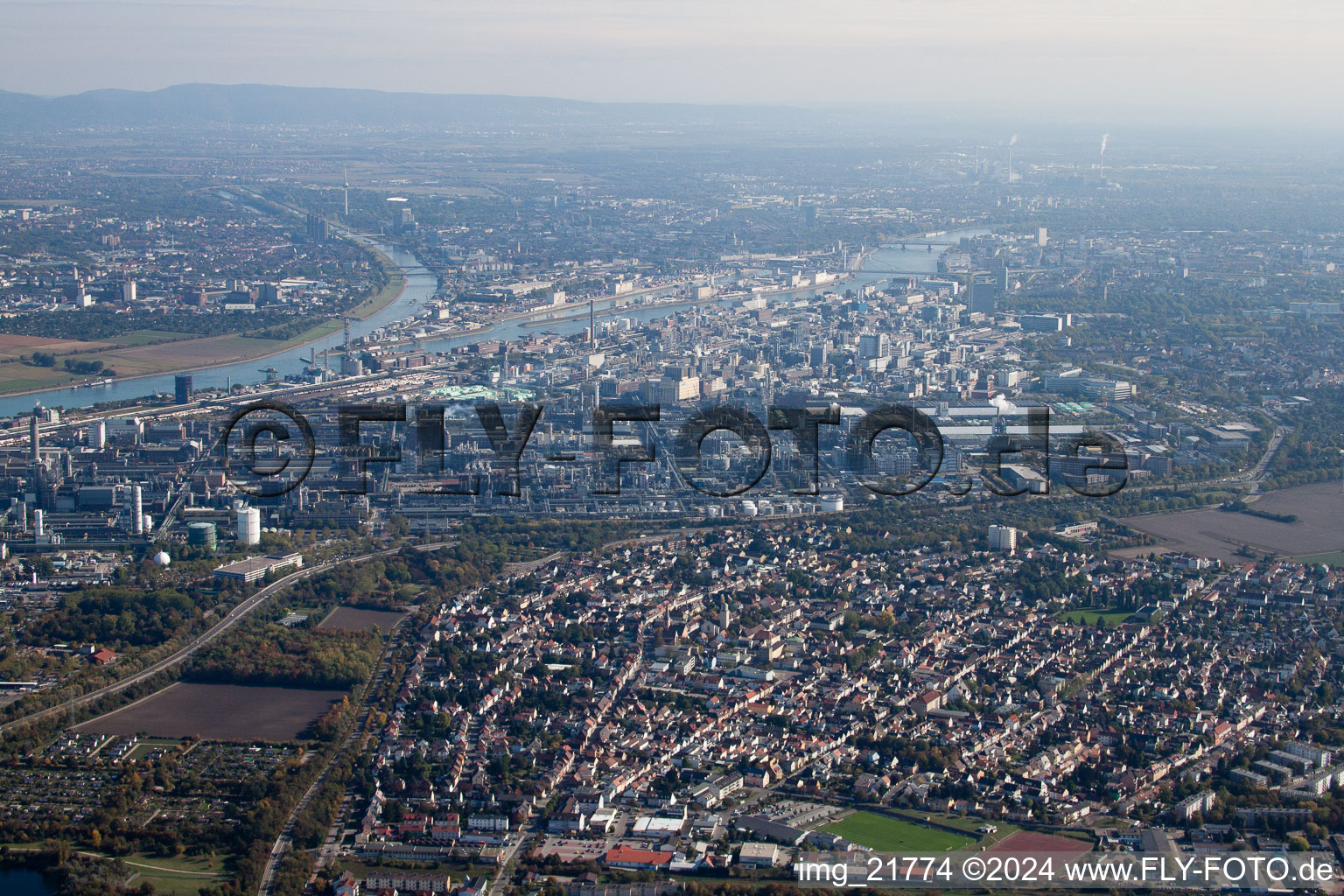 BASF North in the district Oppau in Ludwigshafen am Rhein in the state Rhineland-Palatinate, Germany