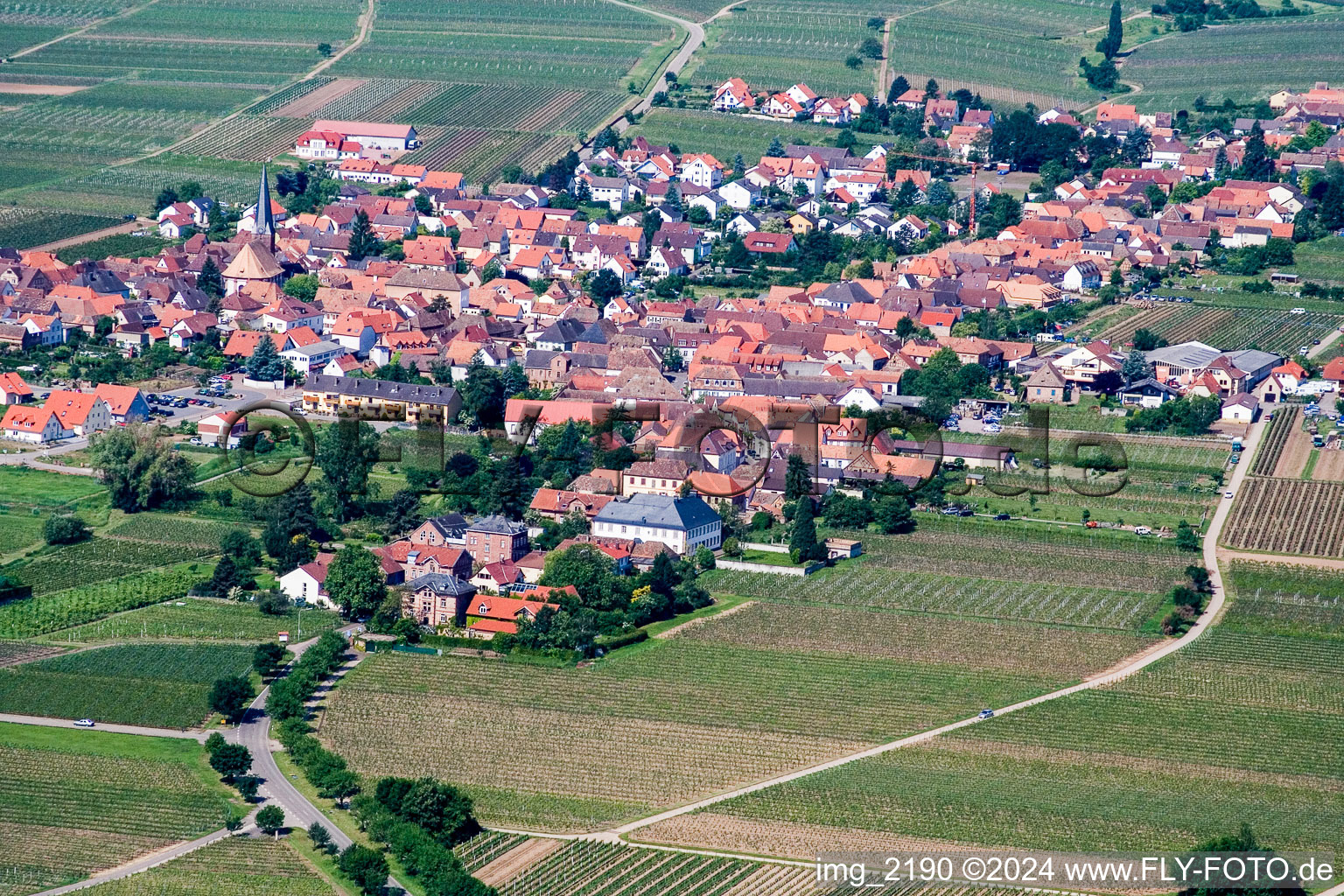 Aerial photograpy of Rhodt unter Rietburg in the state Rhineland-Palatinate, Germany