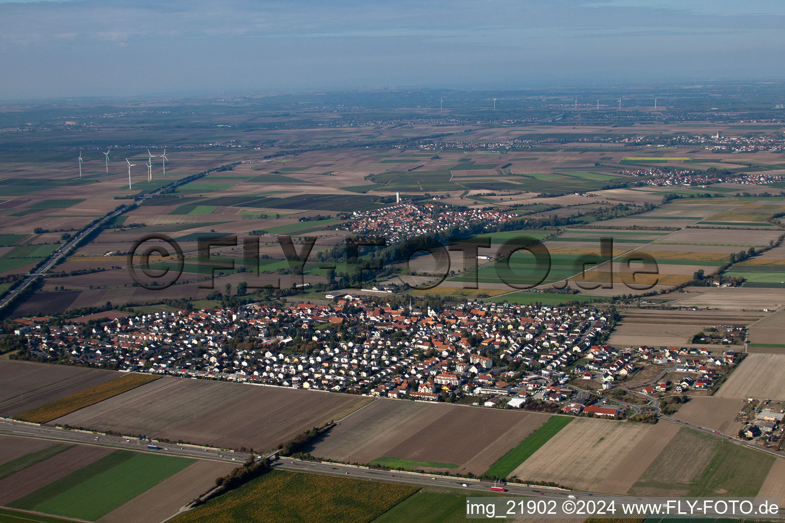 Village view in Beindersheim in the state Rhineland-Palatinate