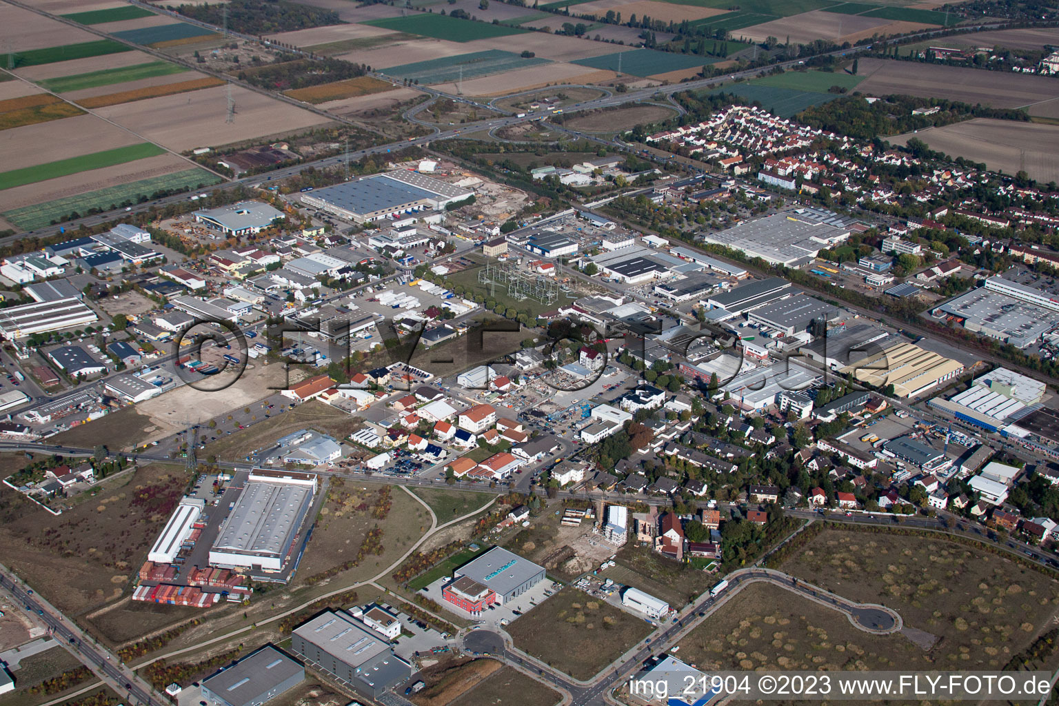 Industrial area N in Frankenthal in the state Rhineland-Palatinate, Germany