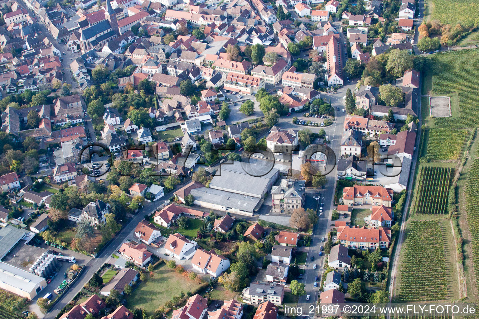 Deidesheim in the state Rhineland-Palatinate, Germany out of the air