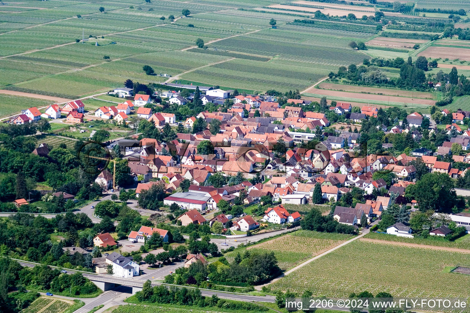 Village view in Walsheim in the state Rhineland-Palatinate, Germany