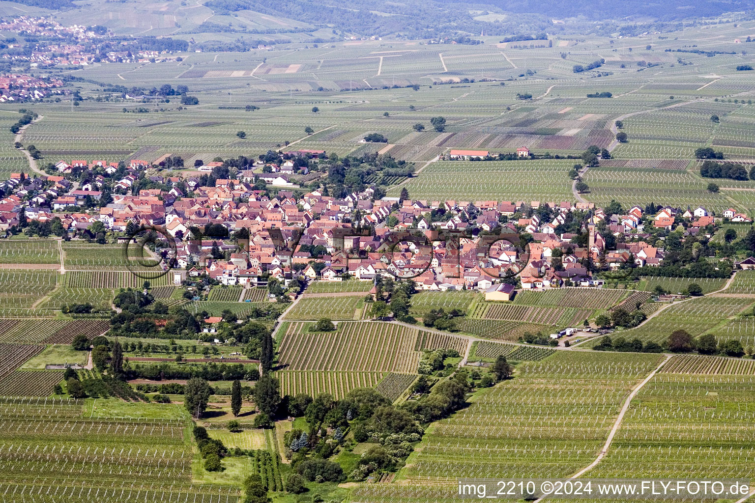 District Nußdorf in Landau in der Pfalz in the state Rhineland-Palatinate, Germany from the drone perspective