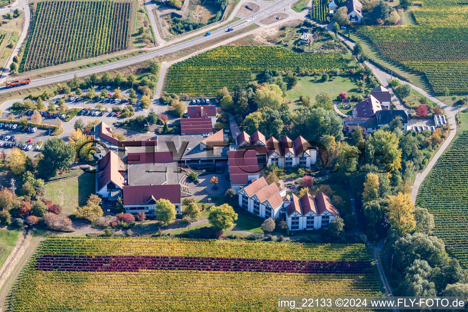 Administrative building of the State Authority BG RCI - Berufsgenossenschaft Rohstoffe and chemische Industrie, Zentrum fuer Arbeitssicherheit Maikammer in Maikammer in the state Rhineland-Palatinate, Germany