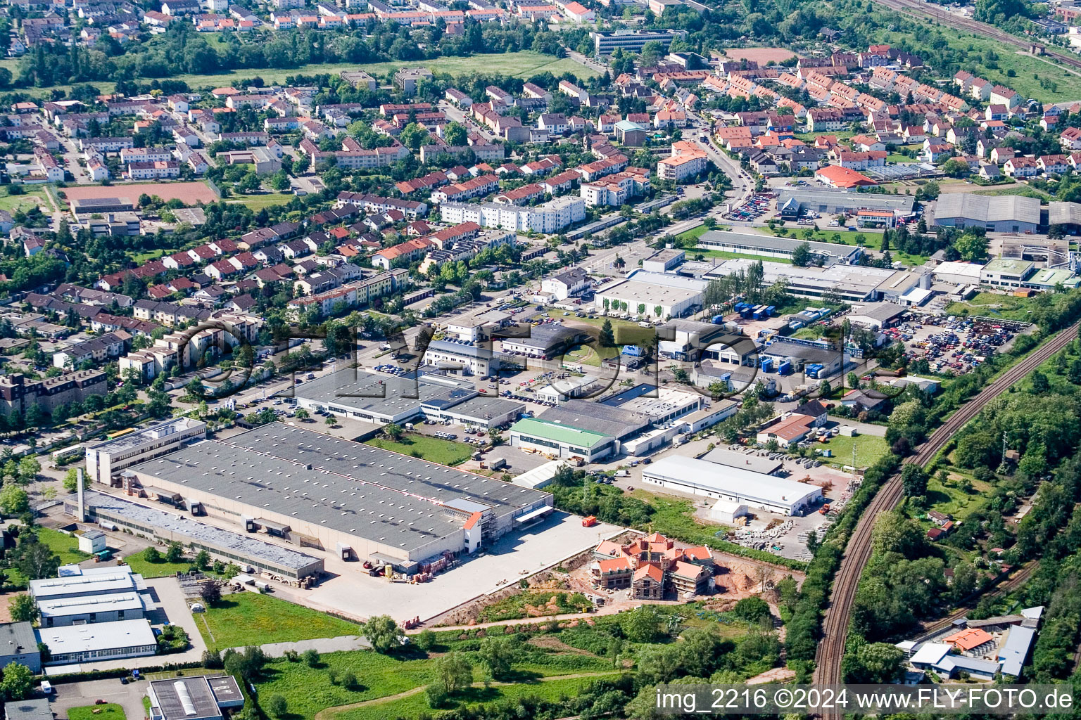 Industrial area N in Landau in der Pfalz in the state Rhineland-Palatinate, Germany