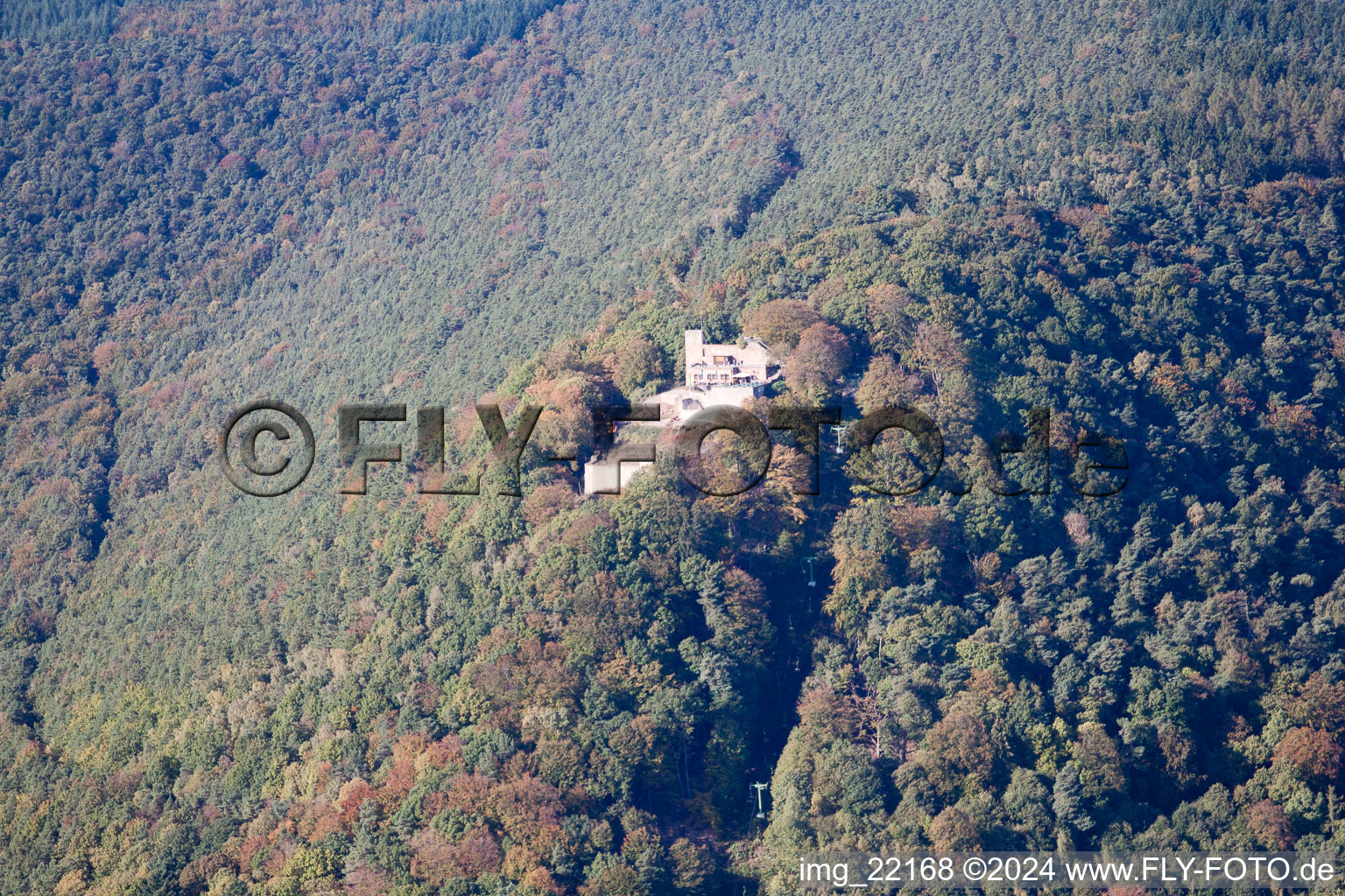 Rhodt unter Rietburg in the state Rhineland-Palatinate, Germany seen from a drone