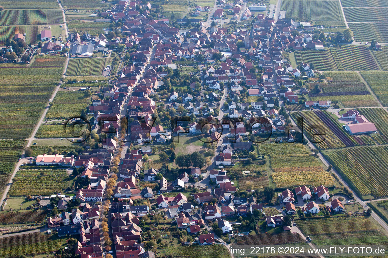 Aerial photograpy of Rhodt unter Rietburg in the state Rhineland-Palatinate, Germany