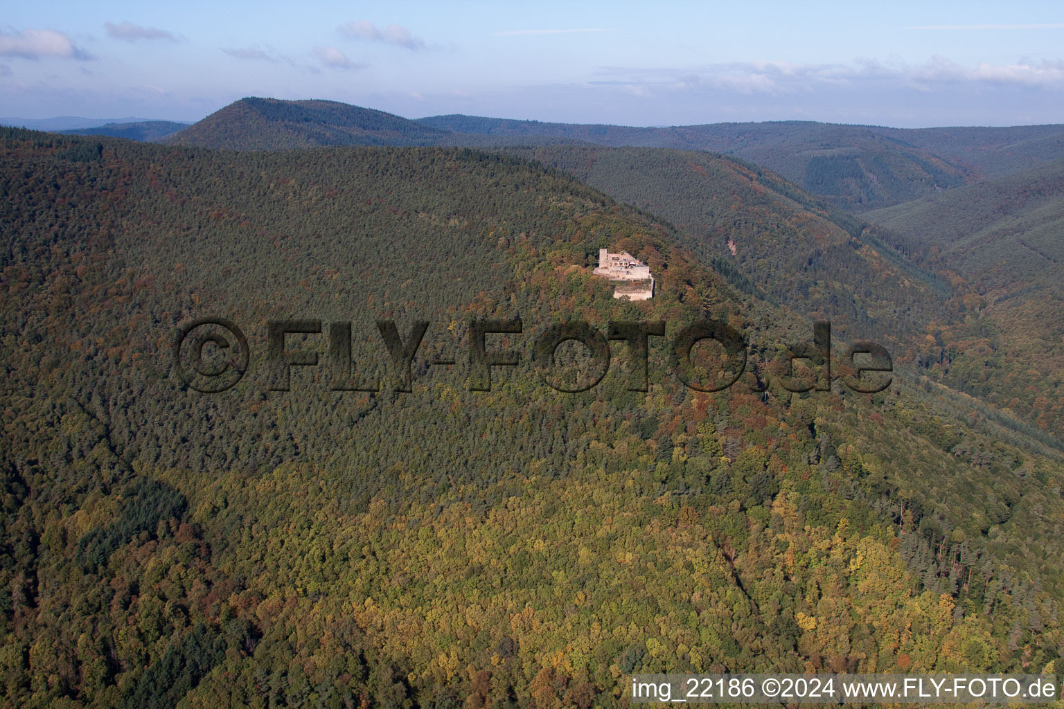 Drone image of Weyher in der Pfalz in the state Rhineland-Palatinate, Germany