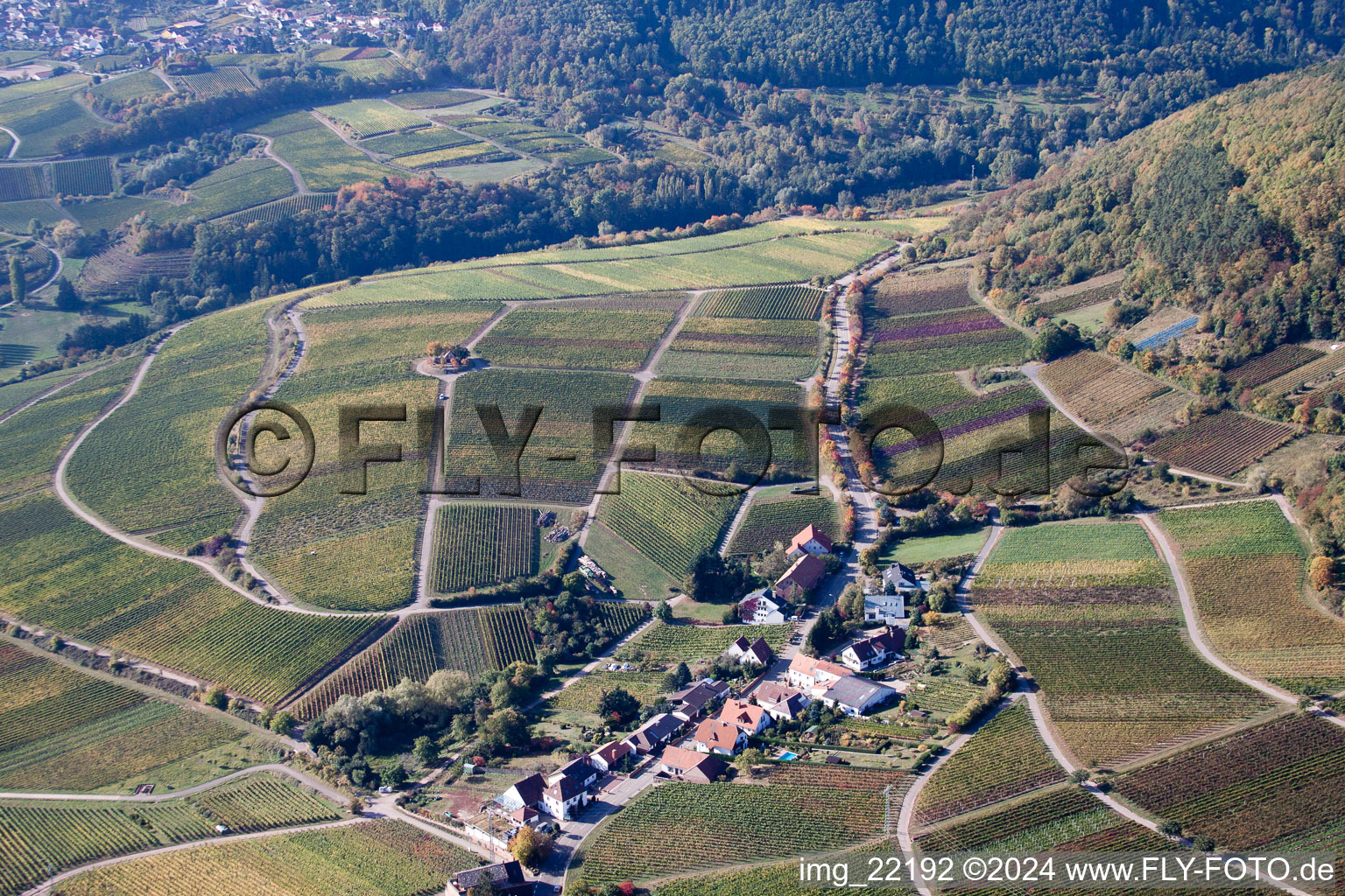 Aerial photograpy of Weyher in der Pfalz in the state Rhineland-Palatinate, Germany