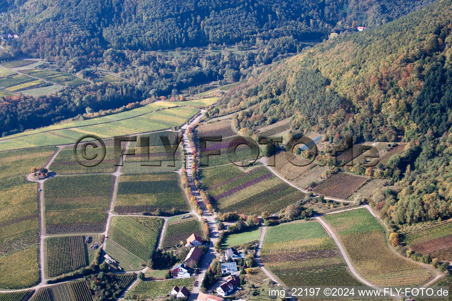 Weyher in der Pfalz in the state Rhineland-Palatinate, Germany from the plane