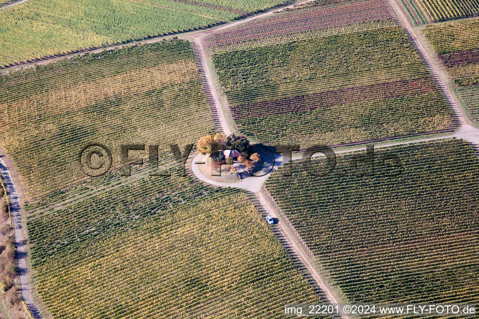 Weyher in der Pfalz in the state Rhineland-Palatinate, Germany viewn from the air