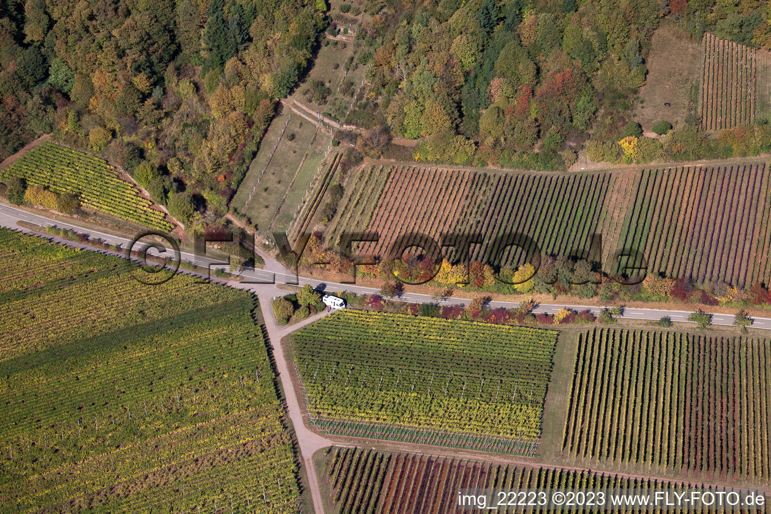 Weyher in der Pfalz in the state Rhineland-Palatinate, Germany viewn from the air