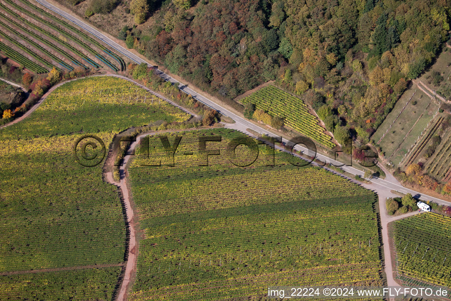 Drone recording of Weyher in der Pfalz in the state Rhineland-Palatinate, Germany