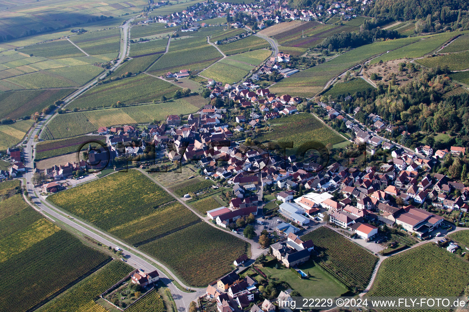 Hainfeld in the state Rhineland-Palatinate, Germany from a drone