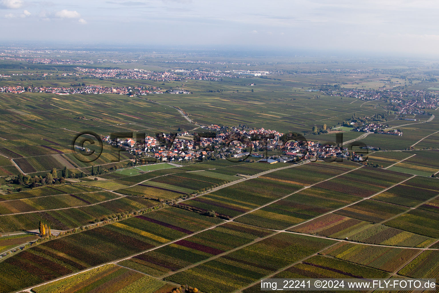 Hainfeld in the state Rhineland-Palatinate, Germany seen from a drone