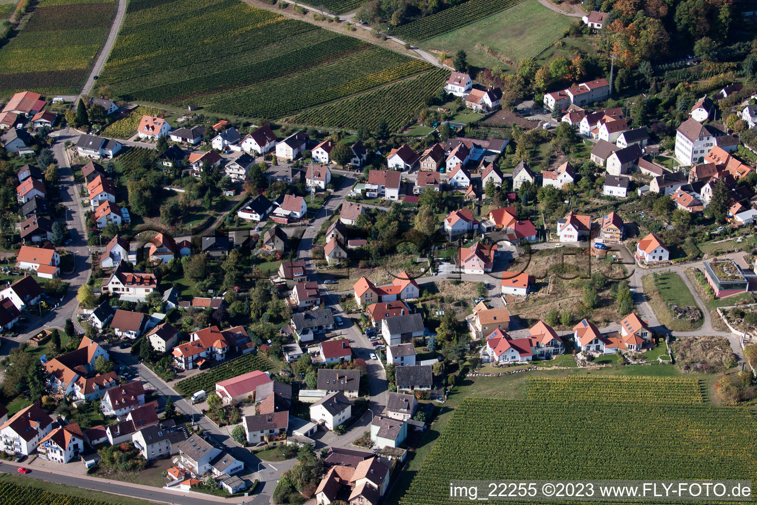 Gleisweiler in the state Rhineland-Palatinate, Germany out of the air