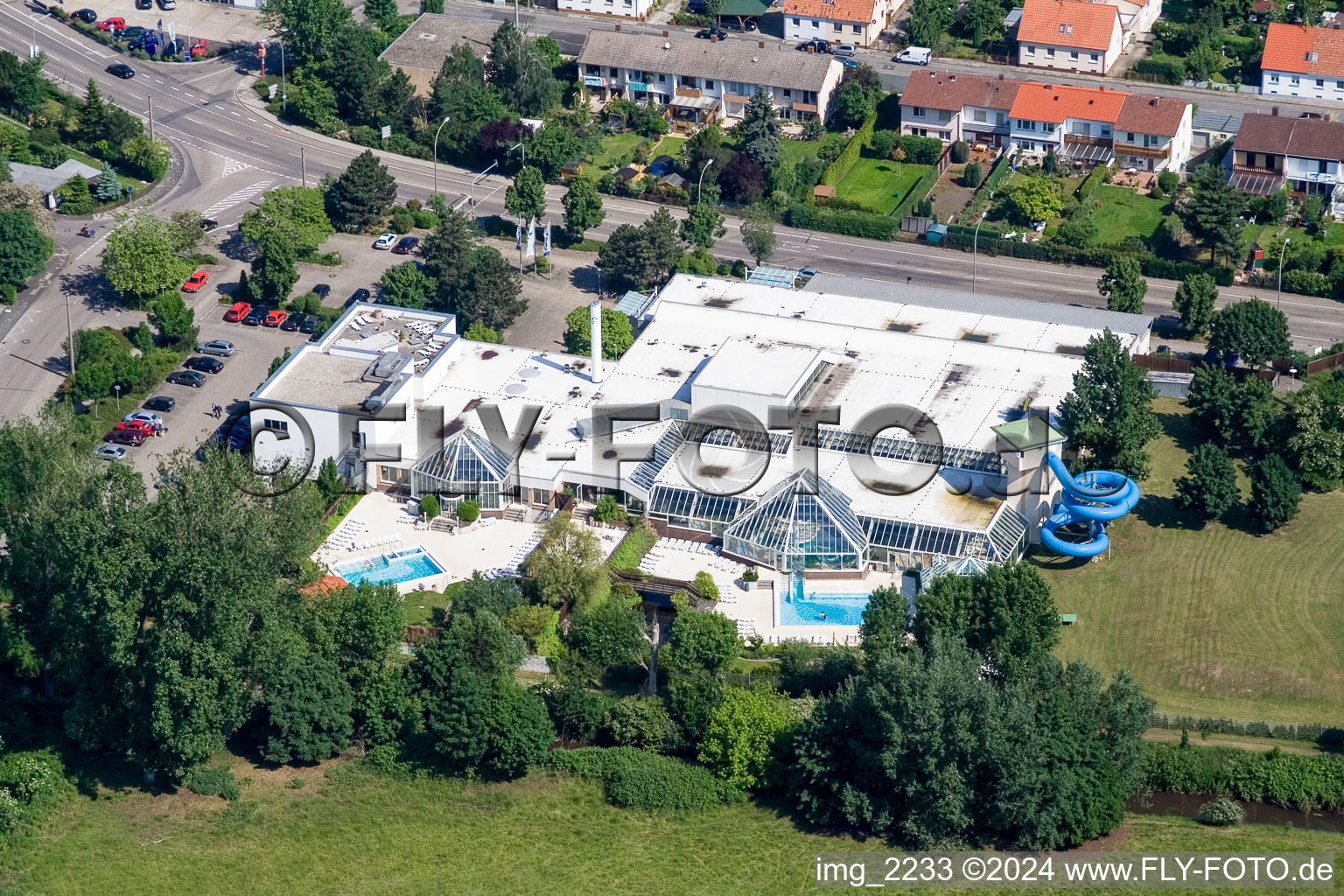 Landau La Ola leisure pool in the district Queichheim in Landau in der Pfalz in the state Rhineland-Palatinate, Germany