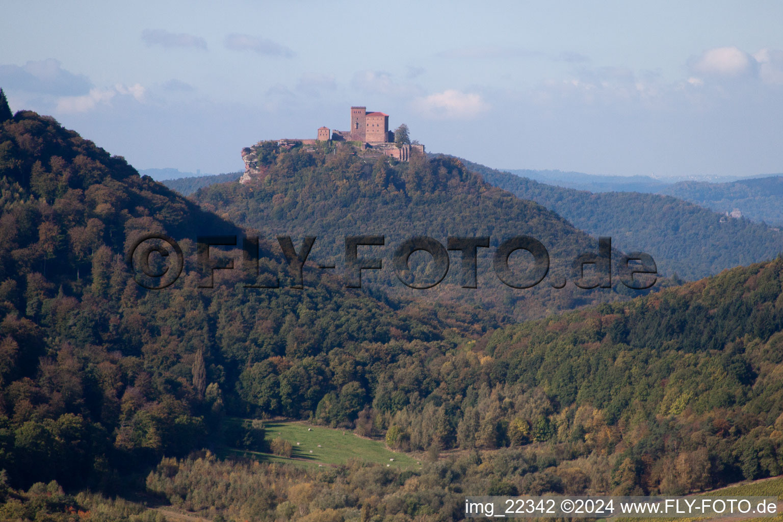 Ranschbach in the state Rhineland-Palatinate, Germany from above