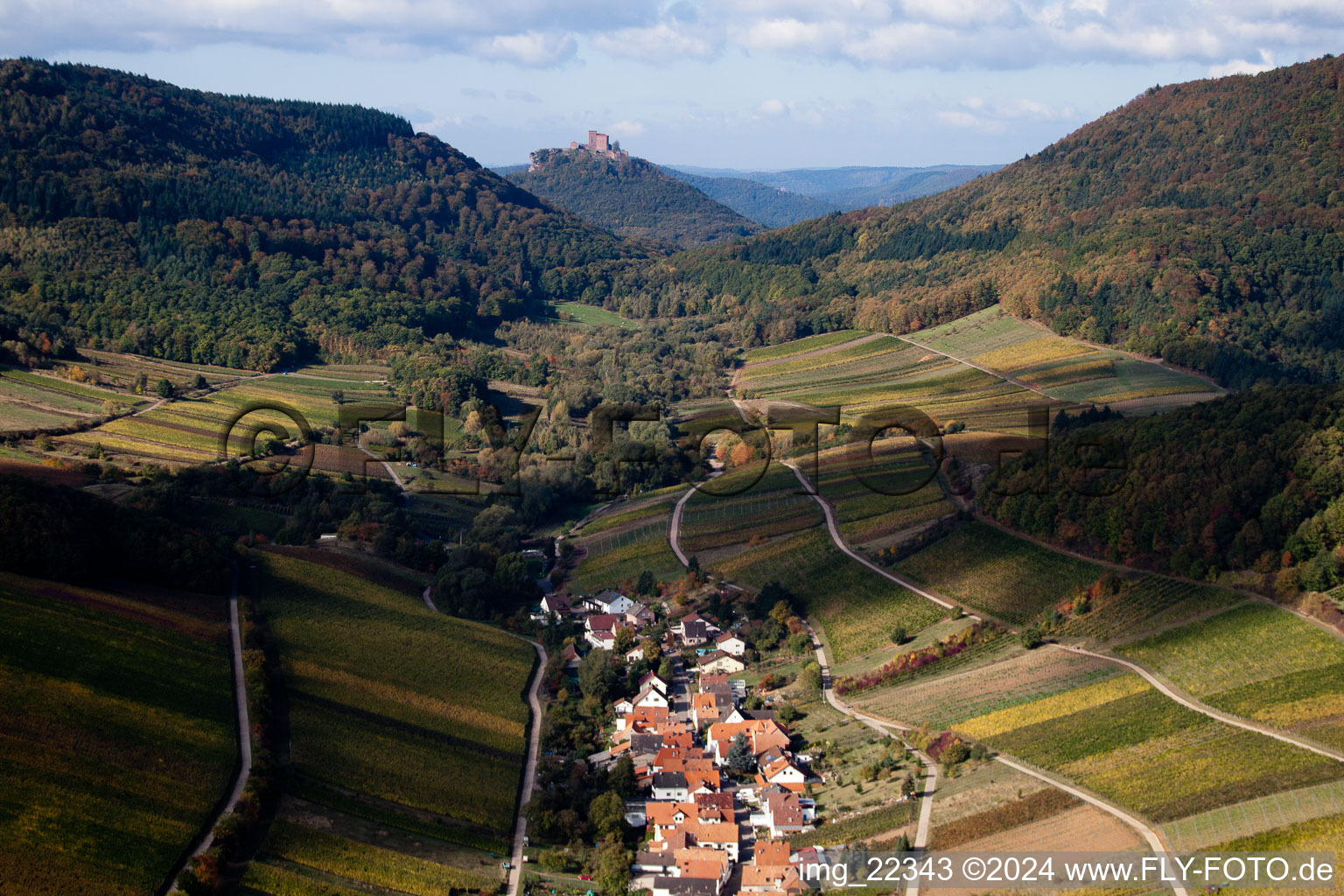 Ranschbach in the state Rhineland-Palatinate, Germany out of the air