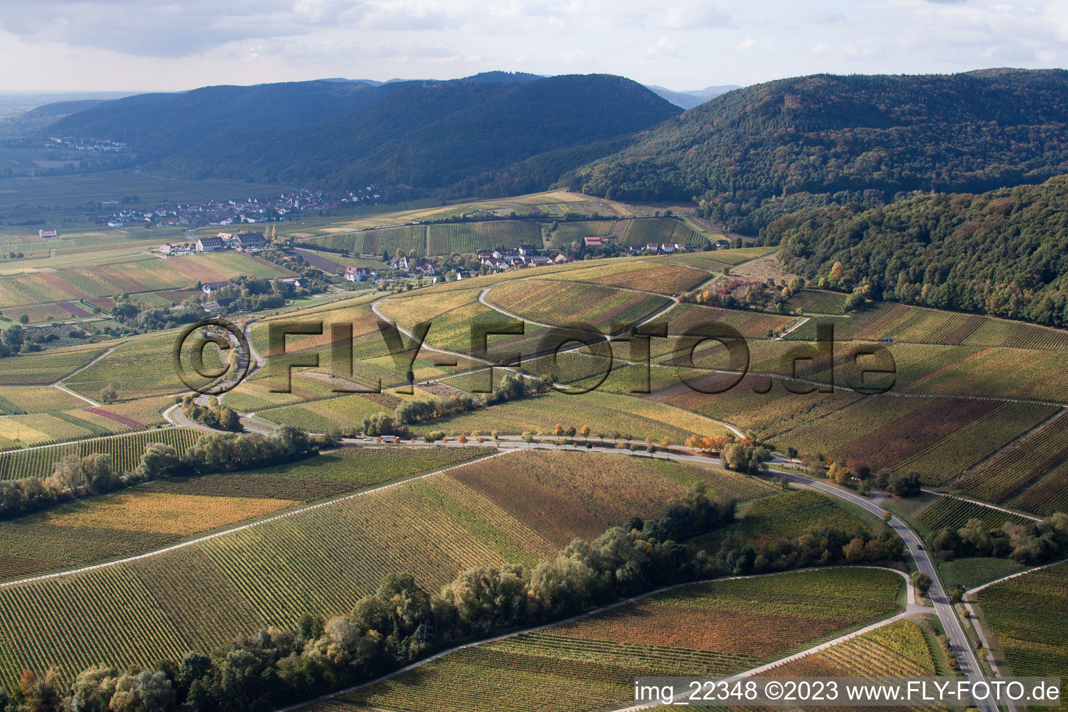 Ranschbach in the state Rhineland-Palatinate, Germany viewn from the air