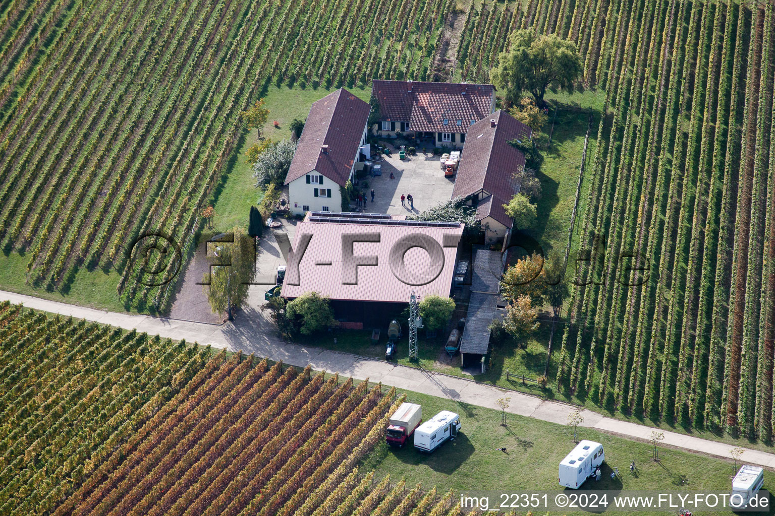 Ranschbach in the state Rhineland-Palatinate, Germany from the drone perspective