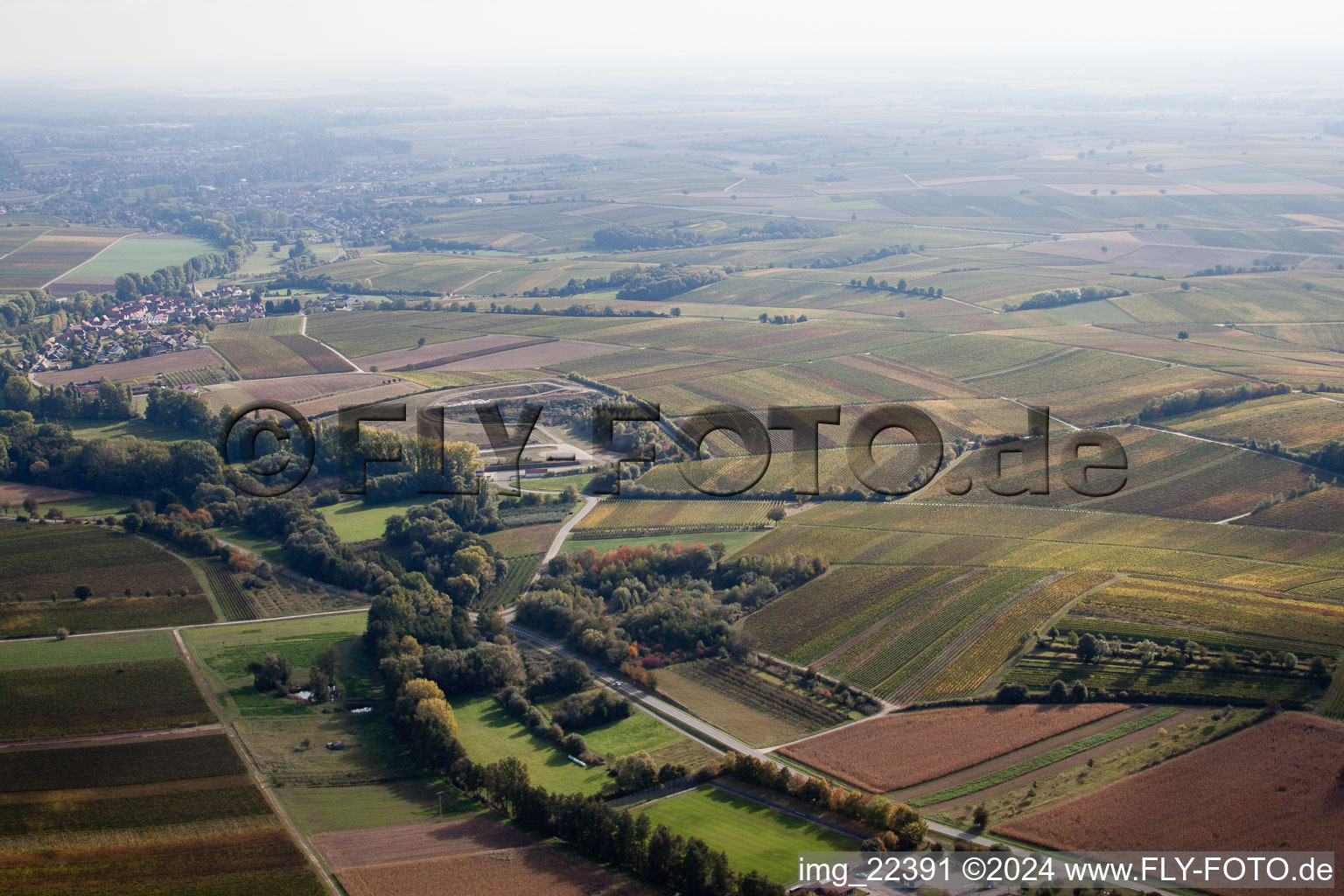 Drone image of Klingenmünster in the state Rhineland-Palatinate, Germany