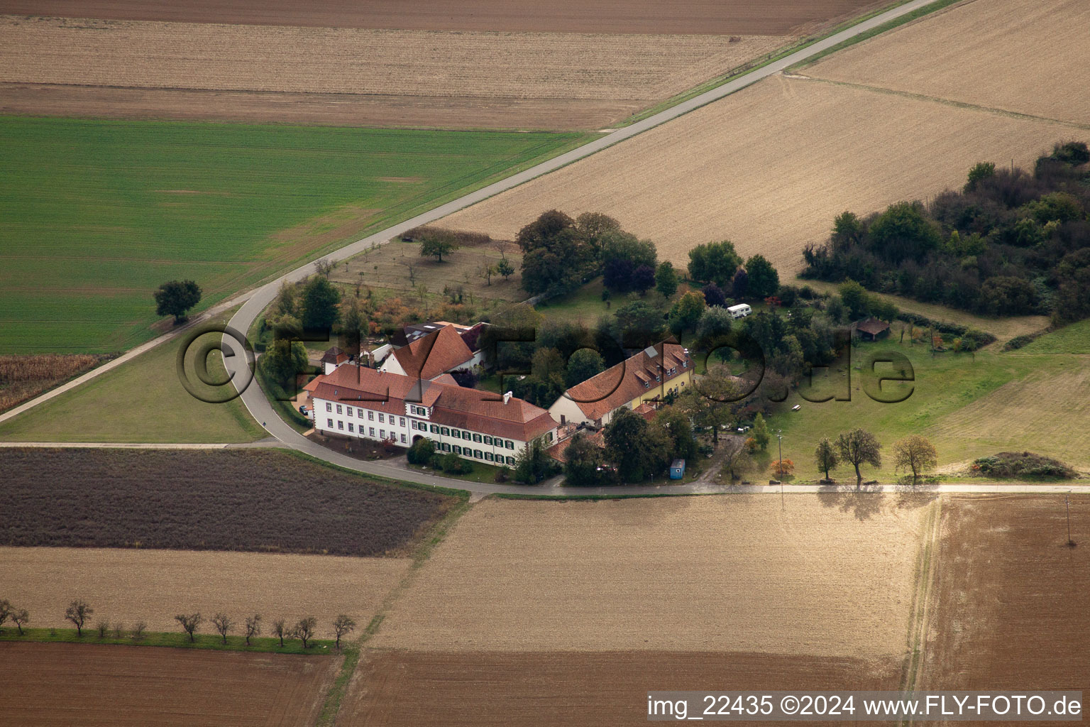 Workshop for Assisted Living of hidden Talents GmbH in the district Haftelhof in Schweighofen in the state Rhineland-Palatinate, Germany from above