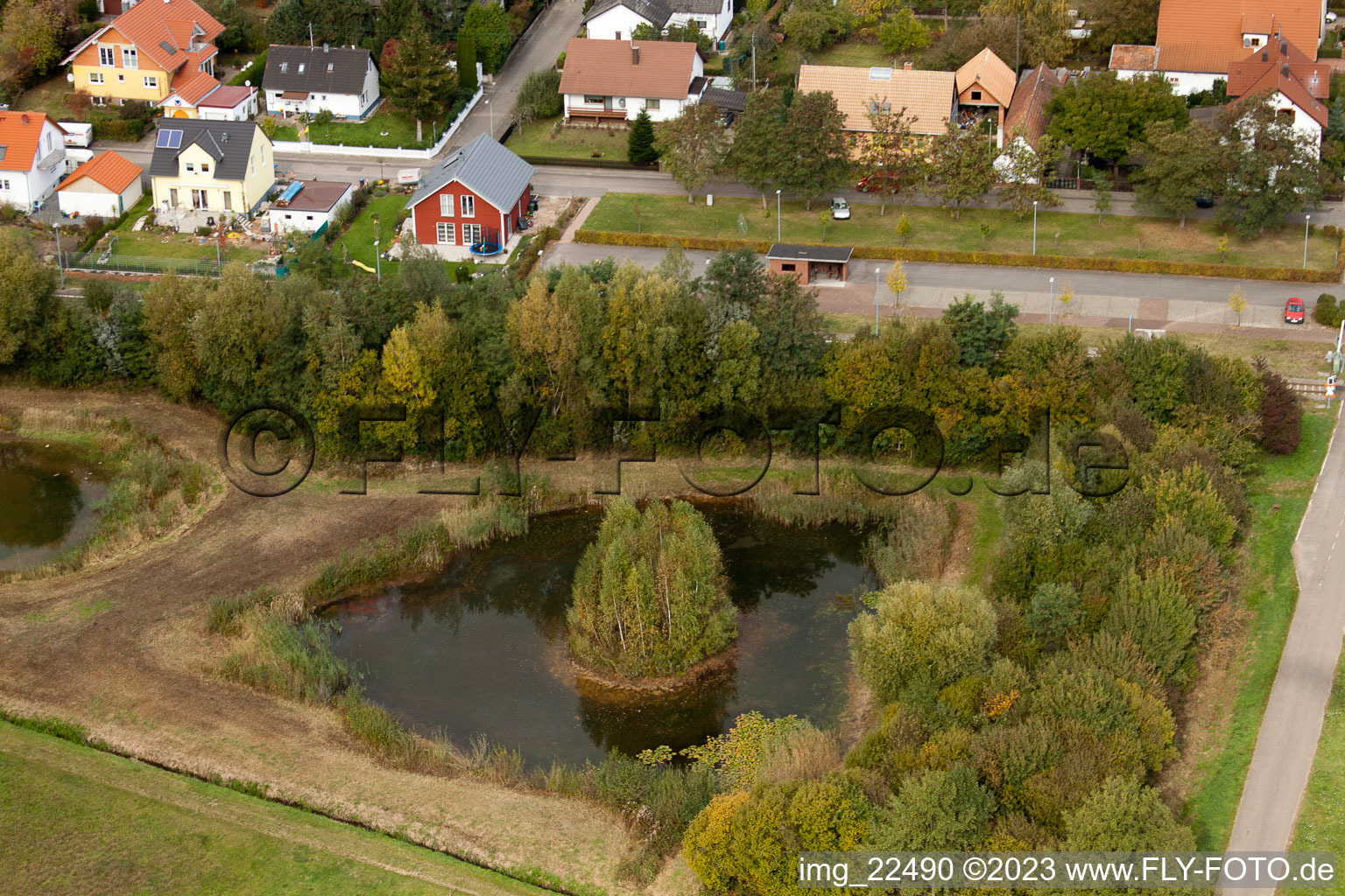 Kapsweyer in the state Rhineland-Palatinate, Germany viewn from the air