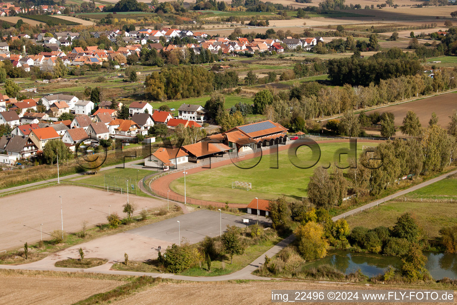 Steinfeld in the state Rhineland-Palatinate, Germany from above