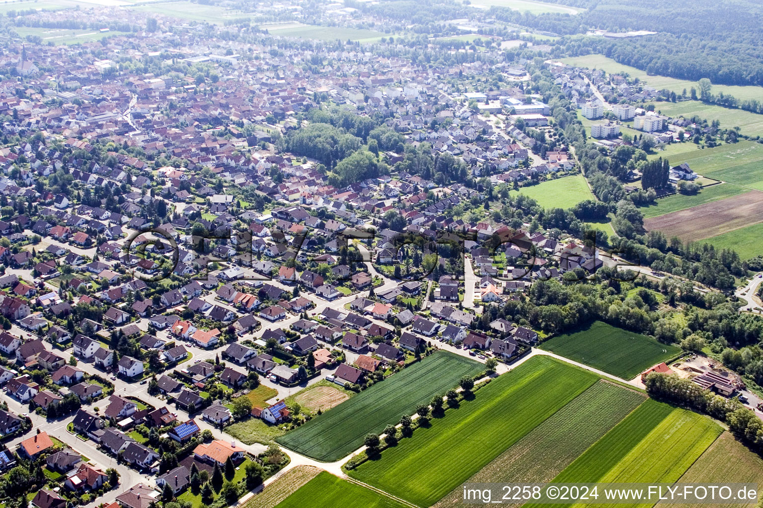 District Herxheim in Herxheim bei Landau in the state Rhineland-Palatinate, Germany out of the air