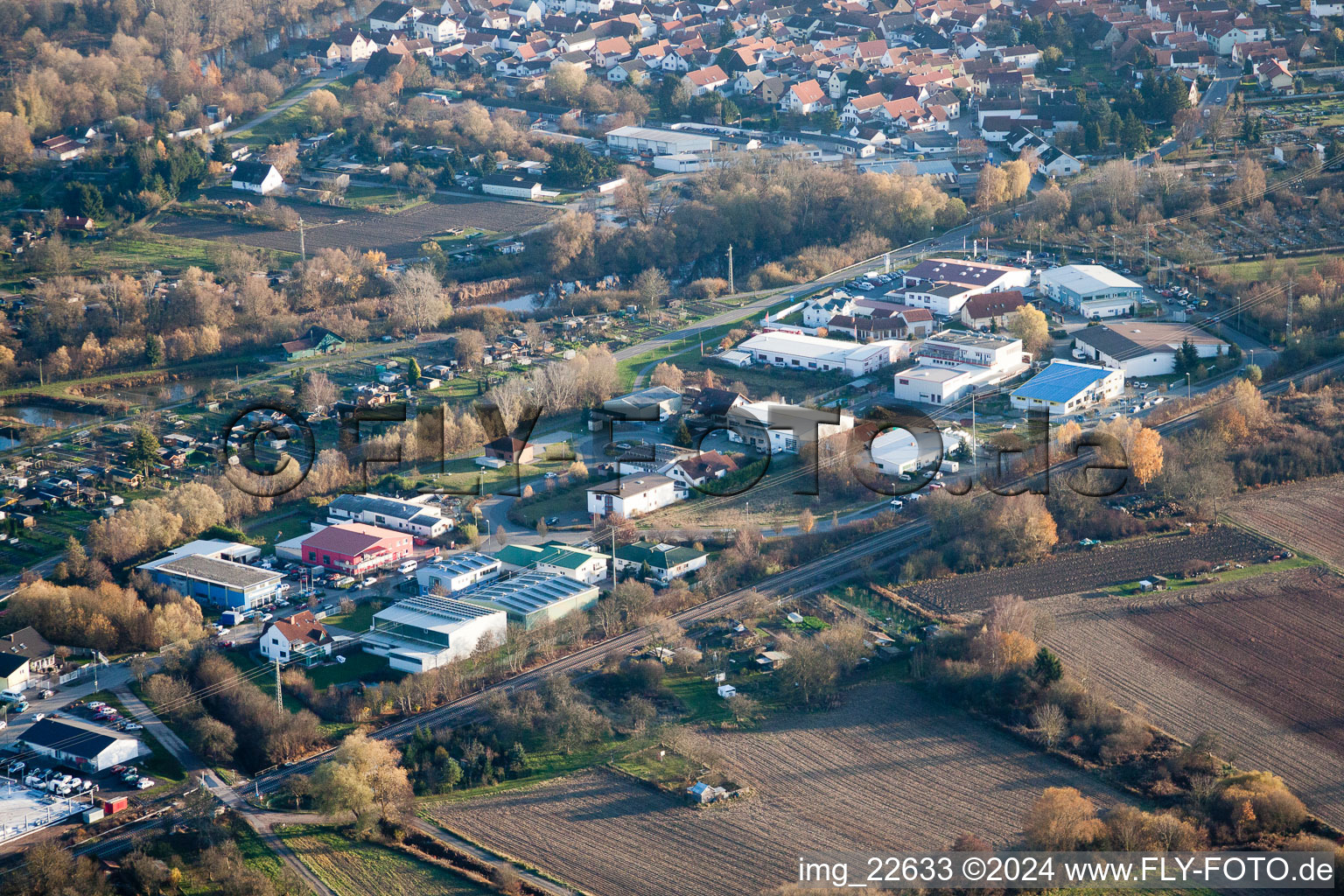 Commercial area N in Wörth am Rhein in the state Rhineland-Palatinate, Germany