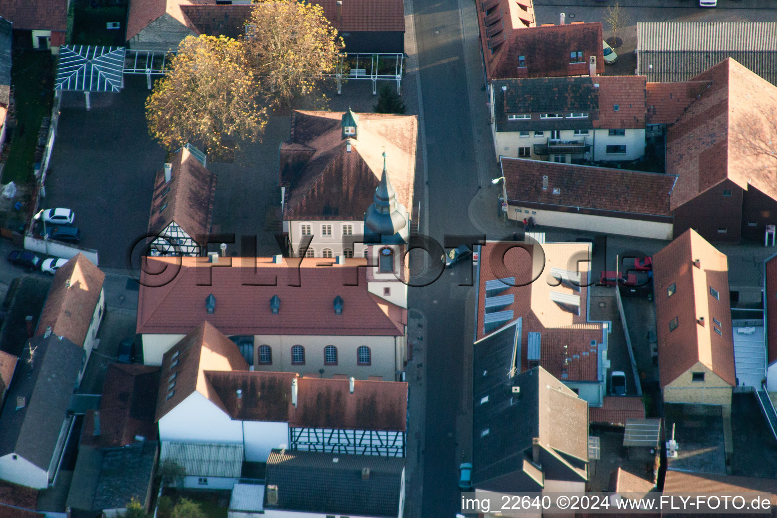 Protestant Church in Wörth am Rhein in the state Rhineland-Palatinate, Germany