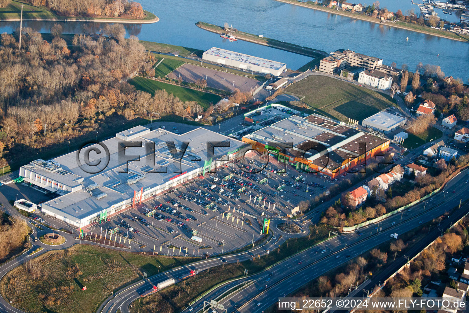 Luitpold Center in the district Maximiliansau in Wörth am Rhein in the state Rhineland-Palatinate, Germany