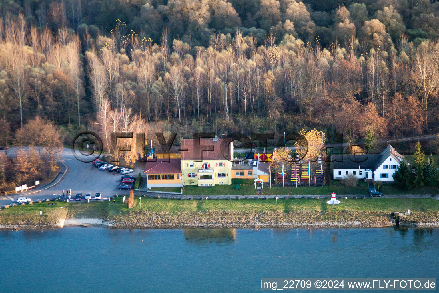 Neuburgweier, old customs house in Au am Rhein in the state Baden-Wuerttemberg, Germany