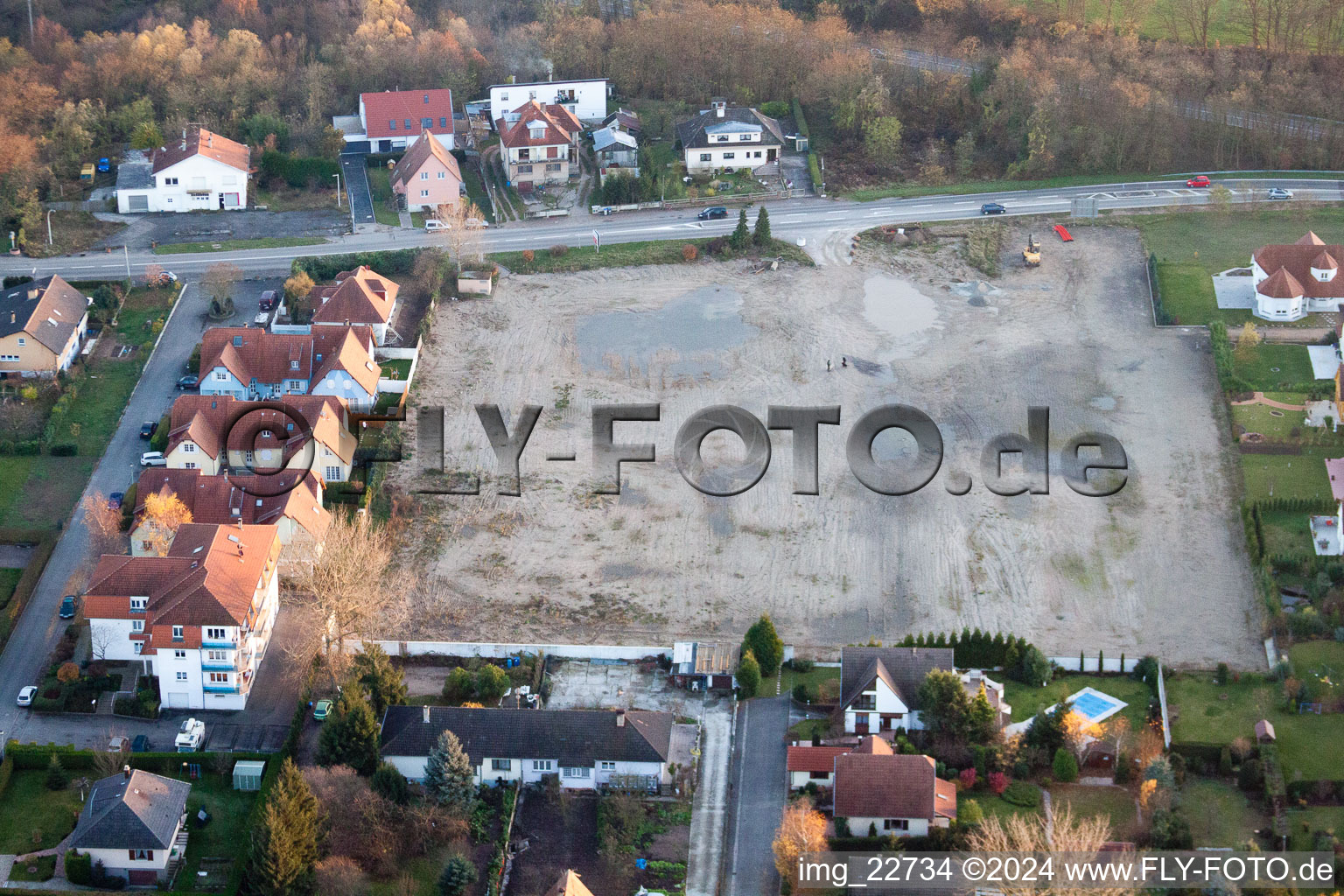 Old supermarket site in Lauterbourg in the state Bas-Rhin, France