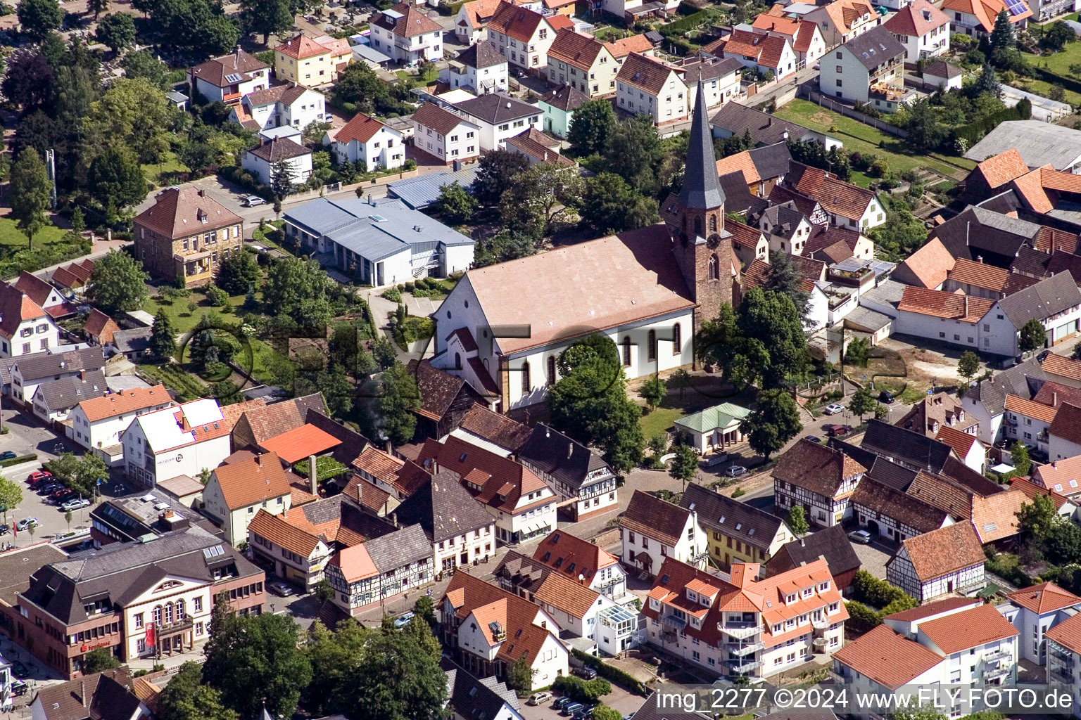 Church building in the village of in Herxheim bei Landau (Pfalz) in the state Rhineland-Palatinate