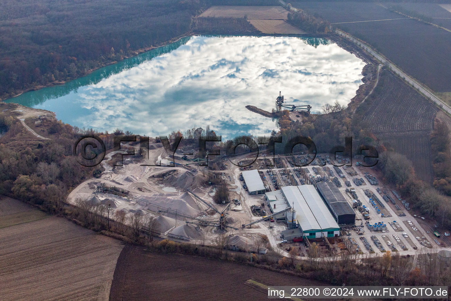 Hagenbach in the state Rhineland-Palatinate, Germany out of the air