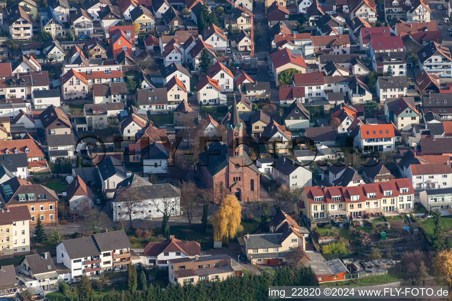 St. Martin Church in the district Forchheim in Rheinstetten in the state Baden-Wuerttemberg, Germany