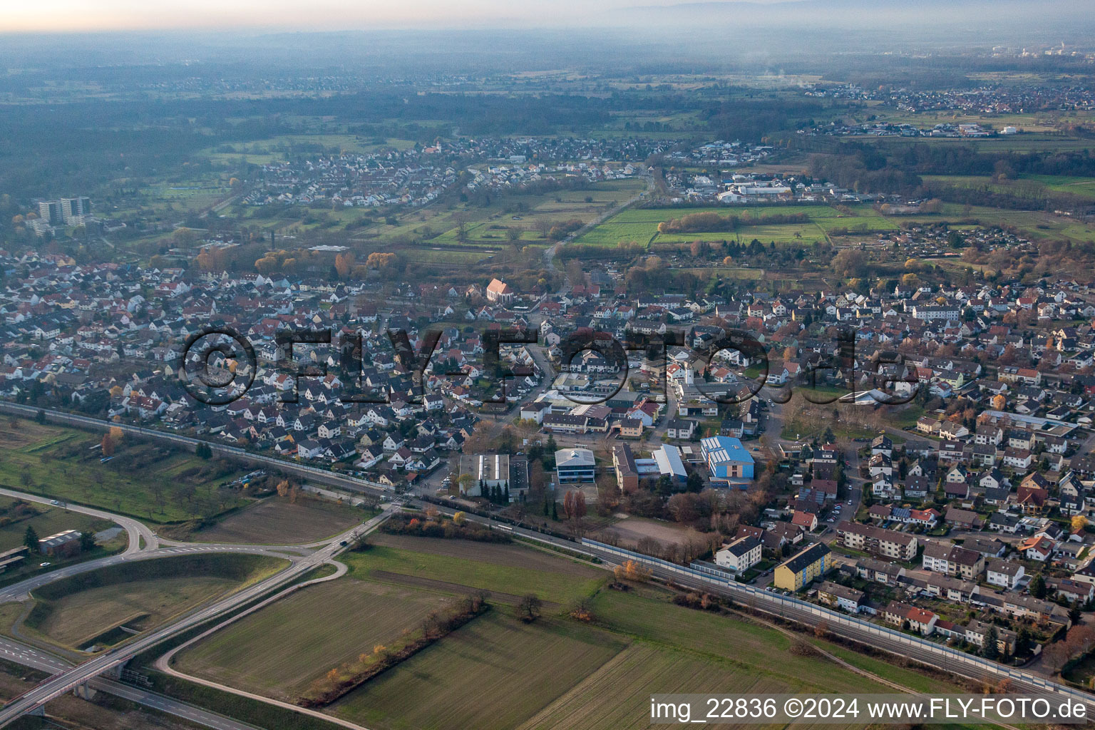 Hardtsporthalle, secondary school in Durmersheim in the state Baden-Wuerttemberg, Germany