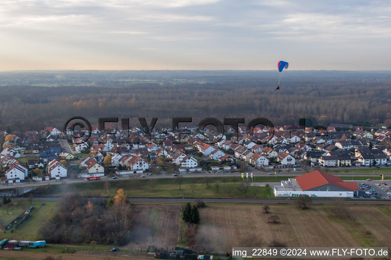 Bietigheim in the state Baden-Wuerttemberg, Germany from above