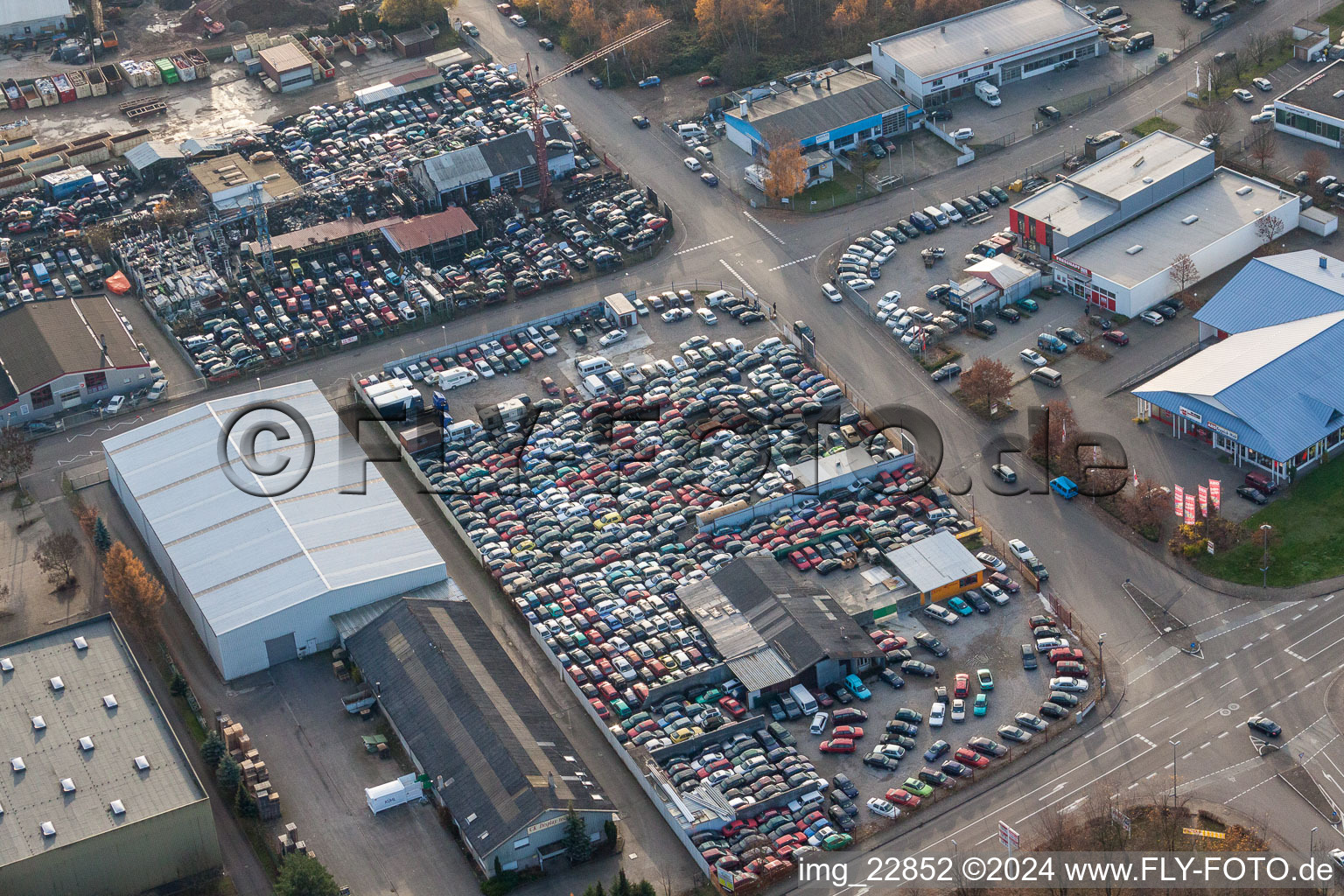 Aerial view of TipTop S&G in the district Rauental in Rastatt in the state Baden-Wuerttemberg, Germany