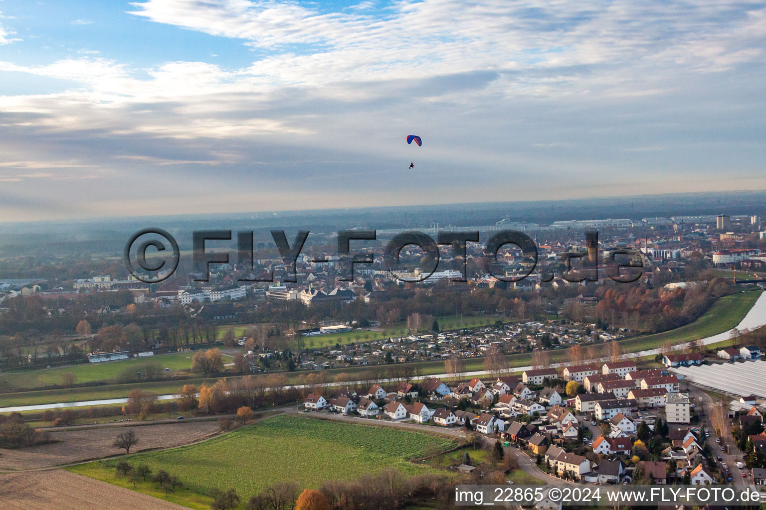 Over the Murg in Rastatt in the state Baden-Wuerttemberg, Germany