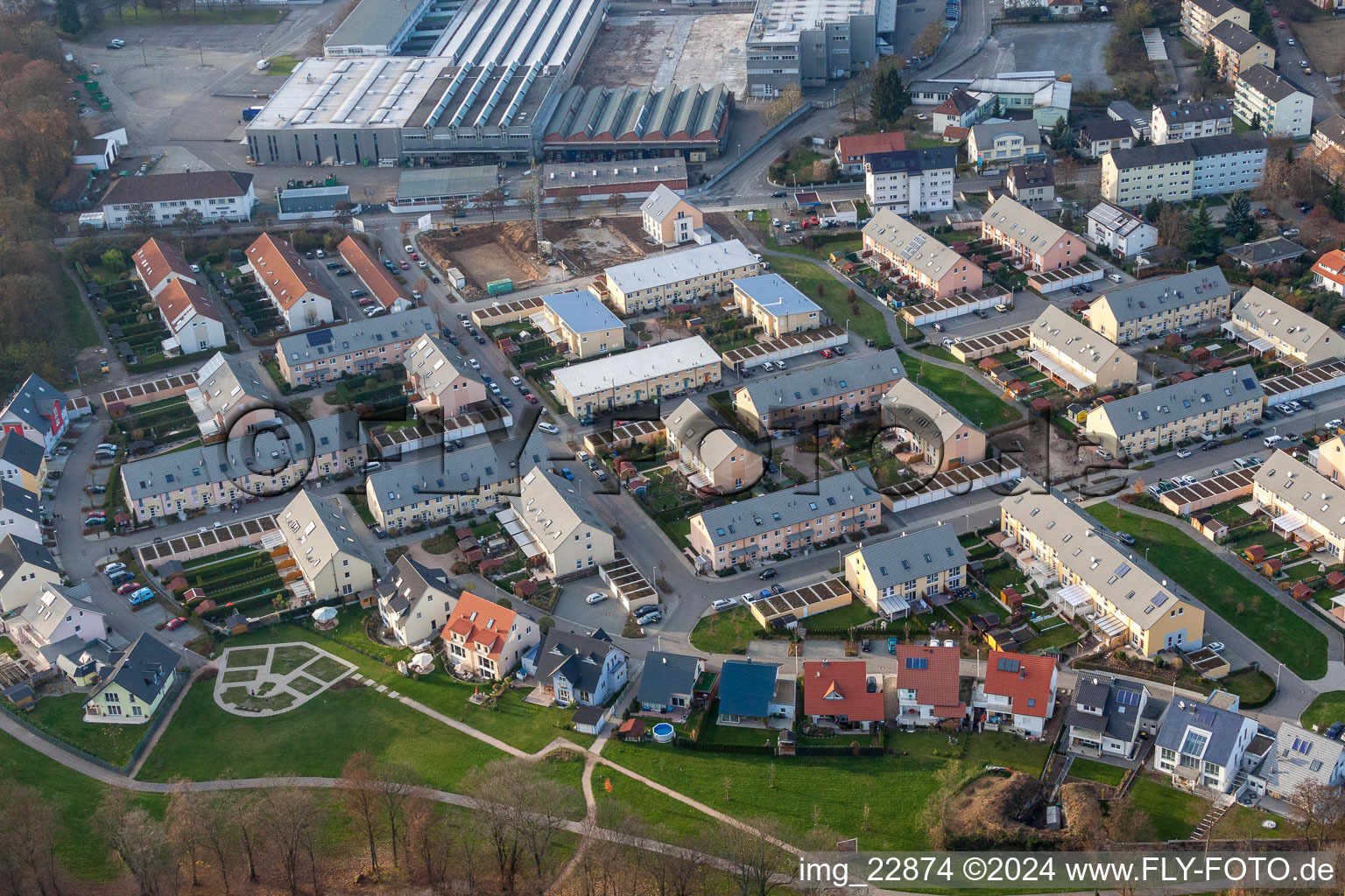 Wilhelm-Leuschner-Strasse in Rastatt in the state Baden-Wuerttemberg, Germany