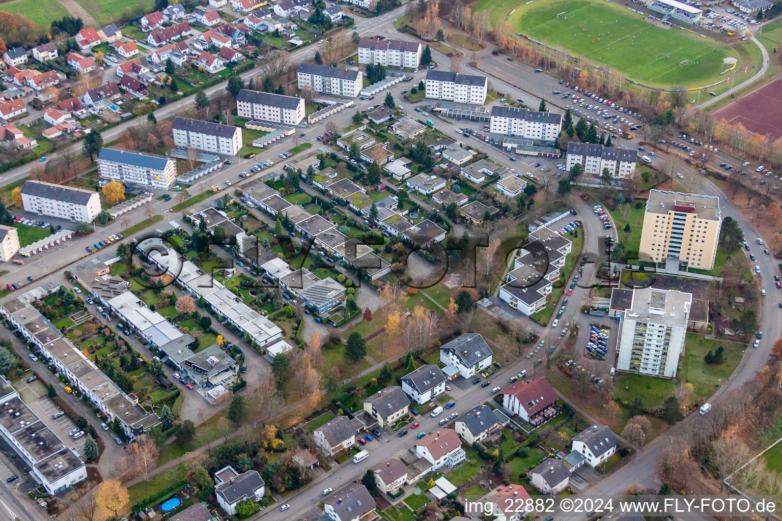 Stadionstr in Rastatt in the state Baden-Wuerttemberg, Germany