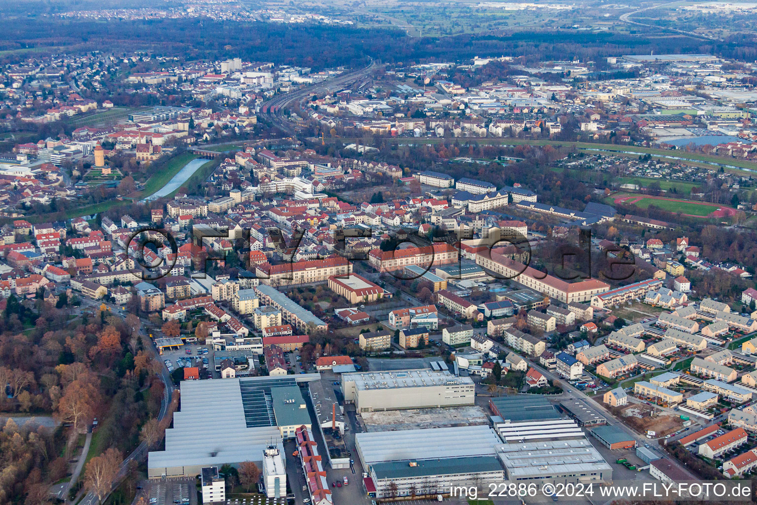 From the south in Rastatt in the state Baden-Wuerttemberg, Germany