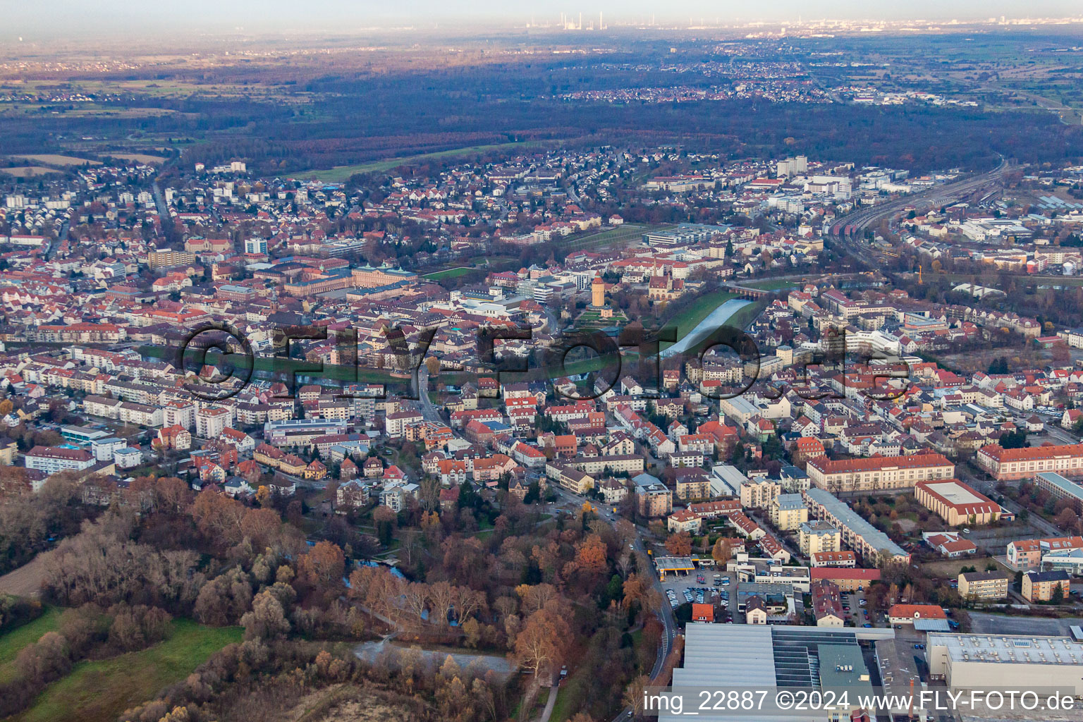 City Garden in Rastatt in the state Baden-Wuerttemberg, Germany