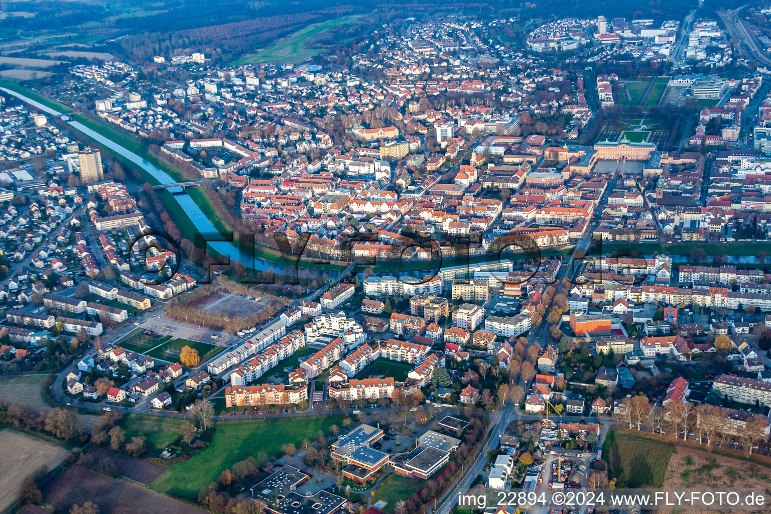 Fairground on the Murg in Rastatt in the state Baden-Wuerttemberg, Germany