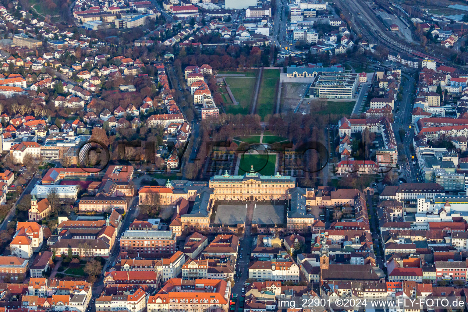 Residence Palace and Park in Rastatt in the state Baden-Wuerttemberg, Germany